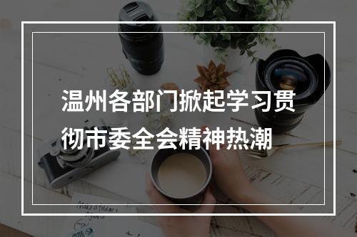 温州各部门掀起学习贯彻市委全会精神热潮
