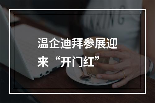 温企迪拜参展迎来“开门红”