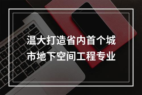 温大打造省内首个城市地下空间工程专业