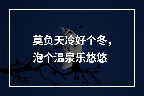 莫负天冷好个冬，泡个温泉乐悠悠