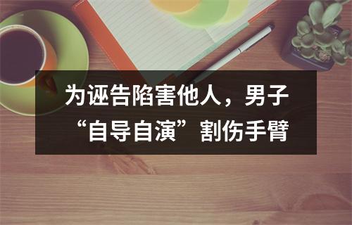 为诬告陷害他人，男子“自导自演”割伤手臂
