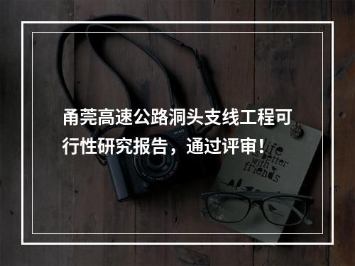 甬莞高速公路洞头支线工程可行性研究报告，通过评审！