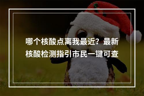 哪个核酸点离我最近？最新核酸检测指引市民一键可查
