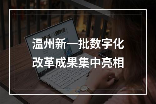 温州新一批数字化改革成果集中亮相