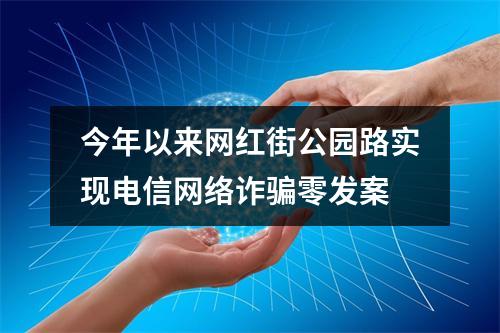 今年以来网红街公园路实现电信网络诈骗零发案
