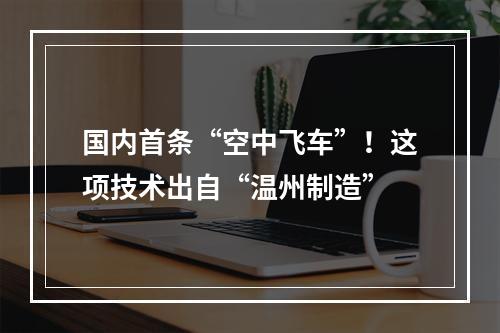 国内首条“空中飞车”！这项技术出自“温州制造”