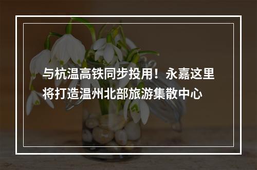 与杭温高铁同步投用！永嘉这里将打造温州北部旅游集散中心