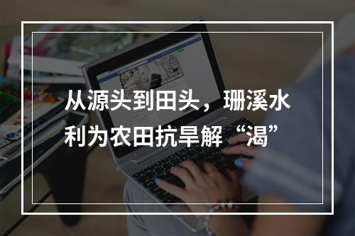 从源头到田头，珊溪水利为农田抗旱解“渴”