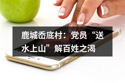 鹿城岙底村：党员“送水上山”解百姓之渴