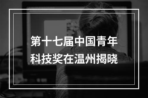 第十七届中国青年科技奖在温州揭晓