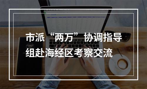 市派“两万”协调指导组赴海经区考察交流
