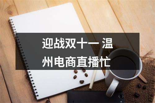 迎战双十一 温州电商直播忙