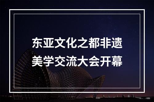 东亚文化之都非遗美学交流大会开幕