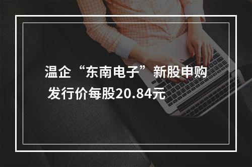 温企“东南电子”新股申购 发行价每股20.84元