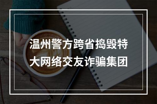 温州警方跨省捣毁特大网络交友诈骗集团