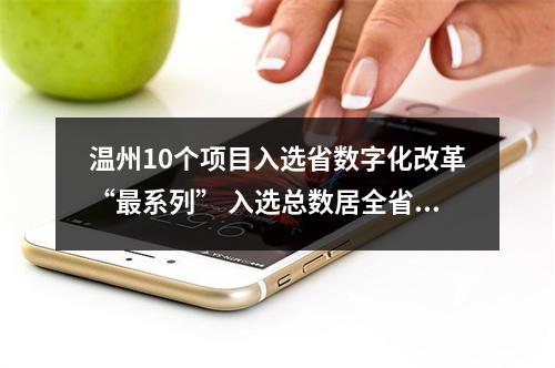 温州10个项目入选省数字化改革“最系列” 入选总数居全省设区市第一