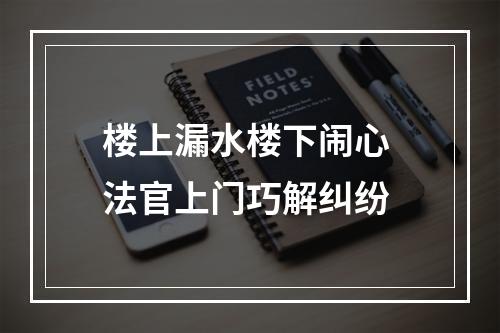 楼上漏水楼下闹心 法官上门巧解纠纷