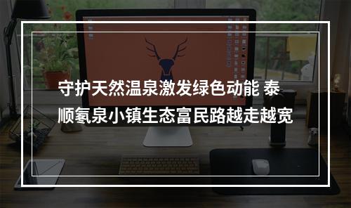 守护天然温泉激发绿色动能 泰顺氡泉小镇生态富民路越走越宽