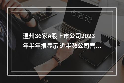 温州36家A股上市公司2023年半年报显示 近半数公司营收超10亿元