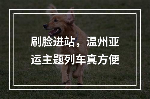 刷脸进站，温州亚运主题列车真方便