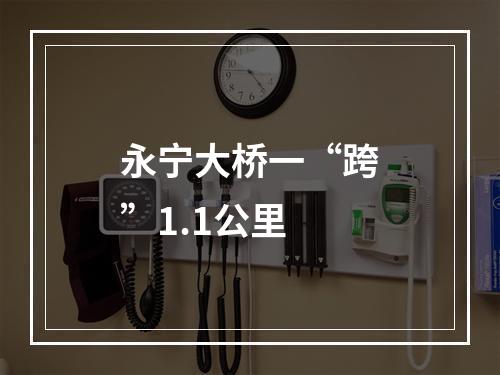 永宁大桥一“跨”1.1公里