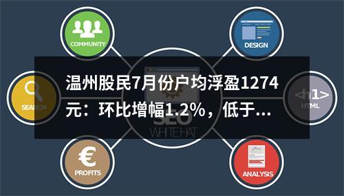 温州股民7月份户均浮盈1274元：环比增幅1.2％，低于沪指涨幅