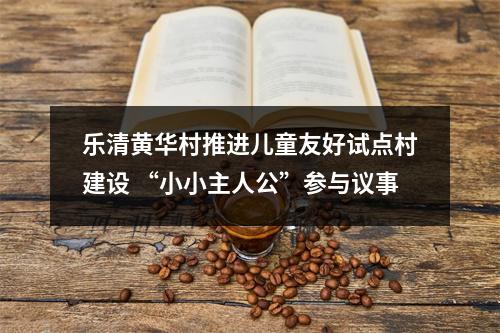 乐清黄华村推进儿童友好试点村建设 “小小主人公”参与议事