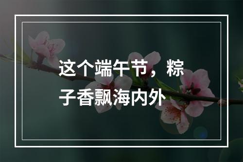 这个端午节，粽子香飘海内外