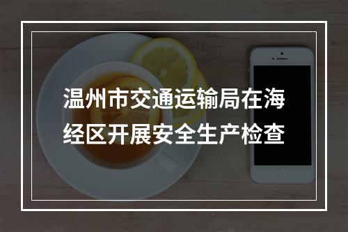 温州市交通运输局在海经区开展安全生产检查