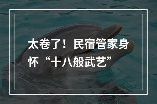 太卷了！民宿管家身怀“十八般武艺”