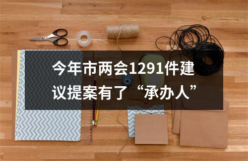 今年市两会1291件建议提案有了“承办人”