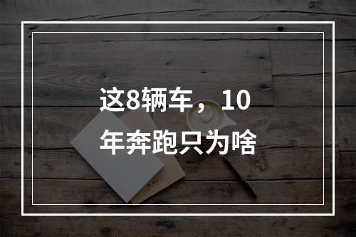 这8辆车，10年奔跑只为啥