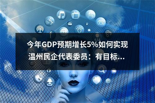 今年GDP预期增长5%如何实现 温州民企代表委员：有目标有动力