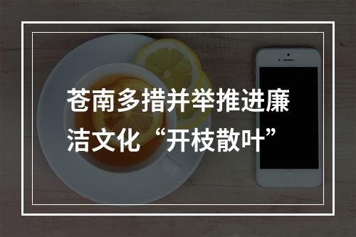 苍南多措并举推进廉洁文化“开枝散叶”