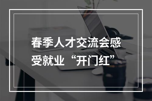 春季人才交流会感受就业“开门红”
