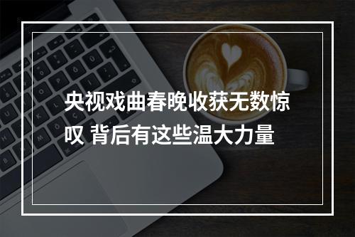 央视戏曲春晚收获无数惊叹 背后有这些温大力量