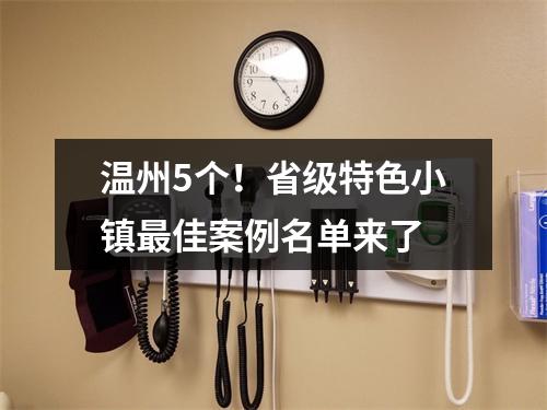 温州5个！省级特色小镇最佳案例名单来了