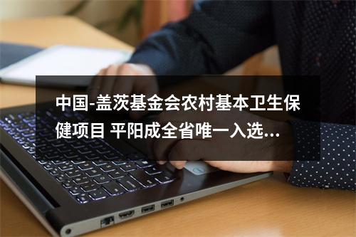 中国-盖茨基金会农村基本卫生保健项目 平阳成全省唯一入选县域