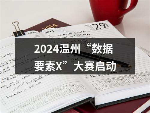2024温州“数据要素X”大赛启动