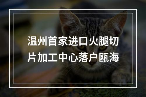 温州首家进口火腿切片加工中心落户瓯海