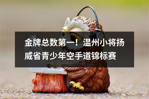 金牌总数第一！温州小将扬威省青少年空手道锦标赛