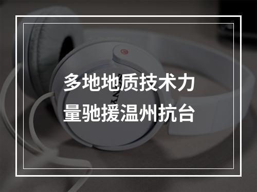 多地地质技术力量驰援温州抗台