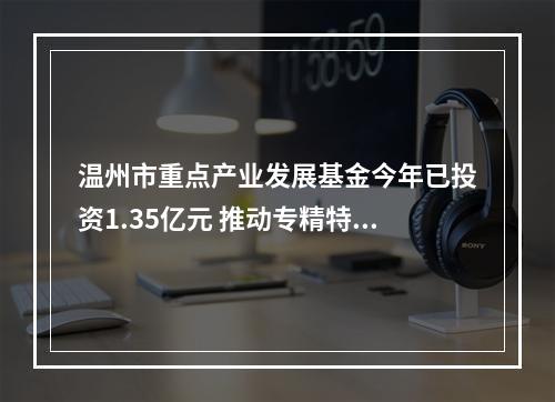 温州市重点产业发展基金今年已投资1.35亿元 推动专精特新产业提速发展