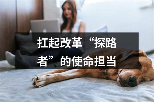 扛起改革“探路者”的使命担当