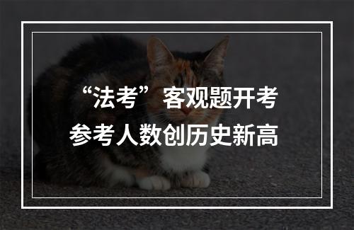 “法考”客观题开考 参考人数创历史新高