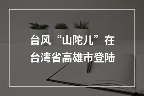 台风“山陀儿”在台湾省高雄市登陆