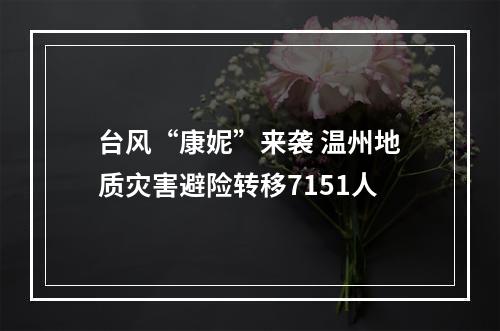 台风“康妮”来袭 温州地质灾害避险转移7151人