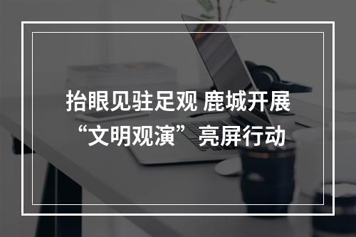 抬眼见驻足观 鹿城开展“文明观演”亮屏行动