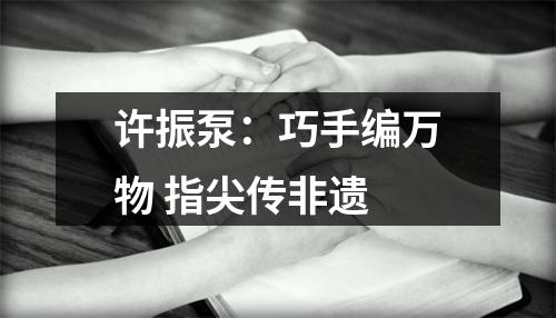 许振泵：巧手编万物 指尖传非遗