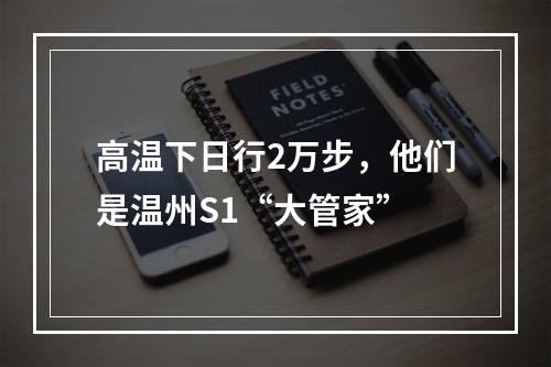 高温下日行2万步，他们是温州S1“大管家”
